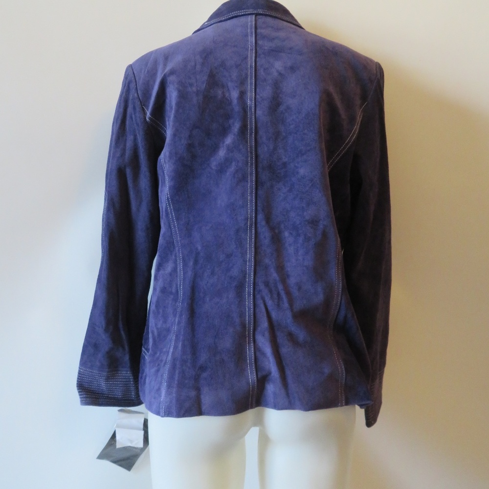WOMENS JERRY LEWIS PURPLE SUEDE JACKET SZ 14* - Picture 5 of 7